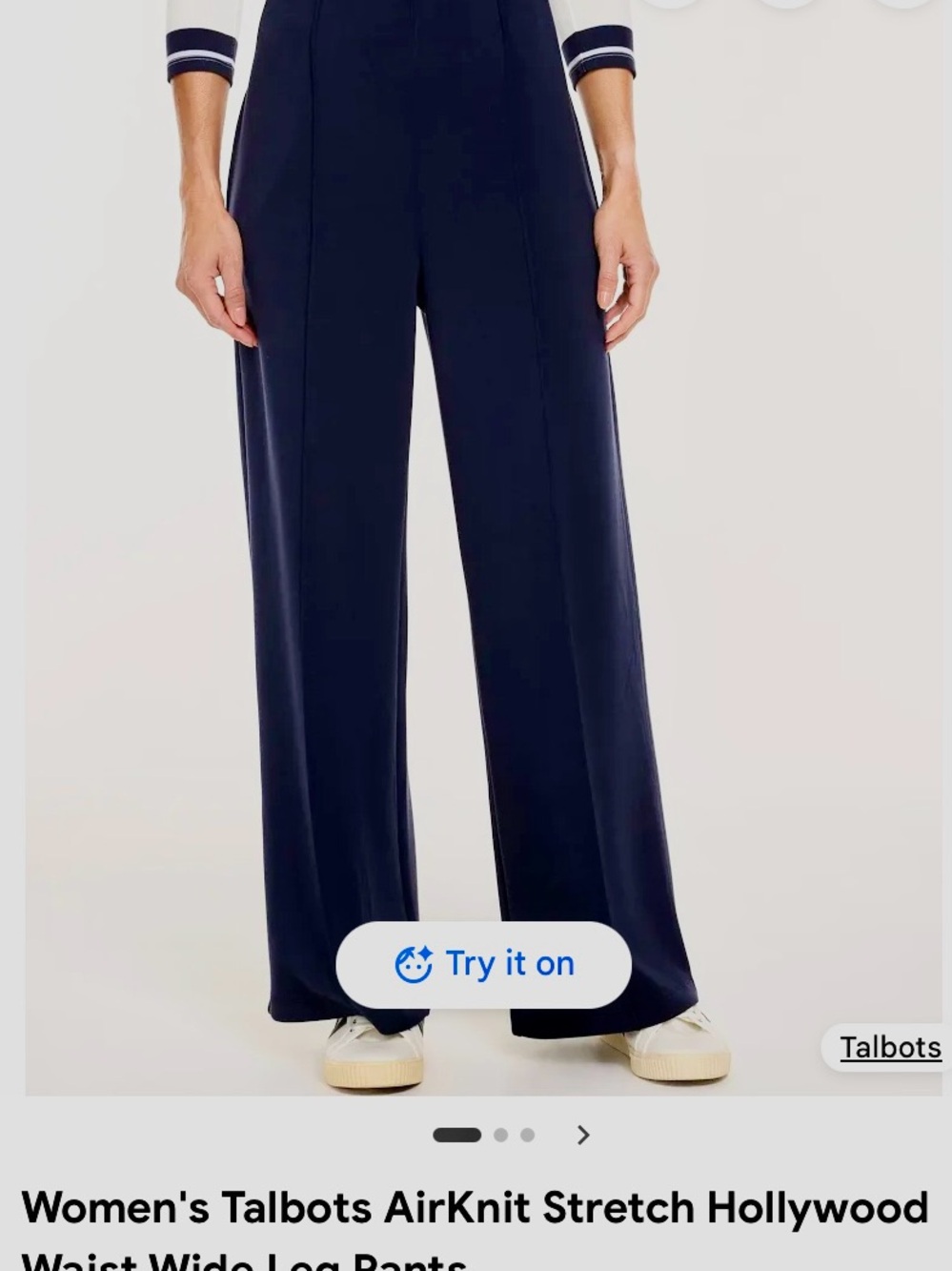 Talbots AirKnit Hollywood Pant- Black -Size 10P